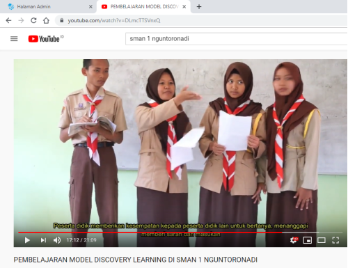 Video Kegiatan Belajar Mengajar di SMAN 1 NGUNTORONADI